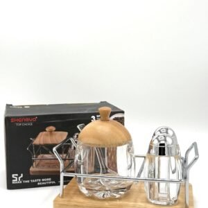 Wooden Spice Jar Set (3 Pcs)