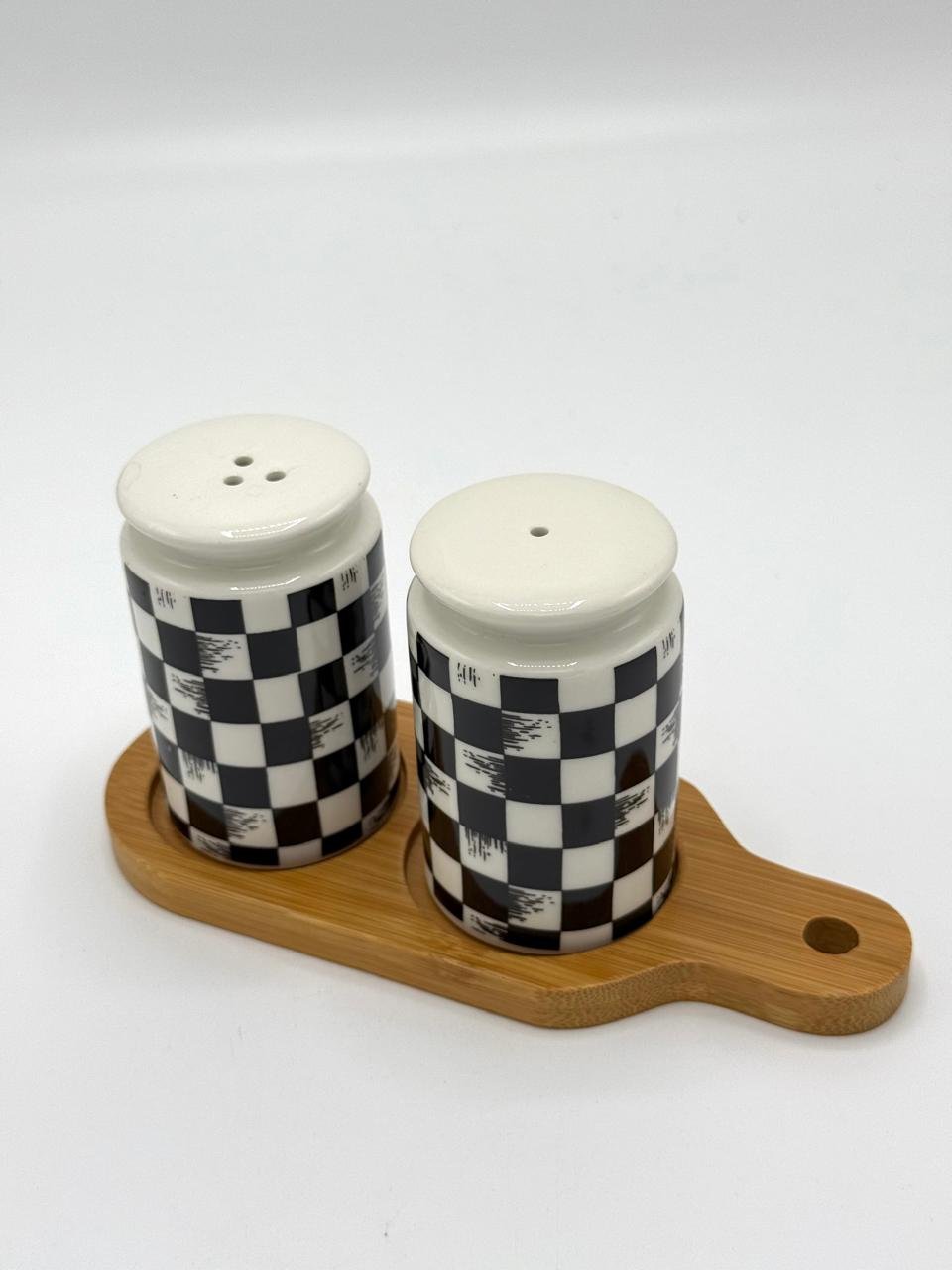 Salt & Pepper Pot with Bamboo Base - Image 2