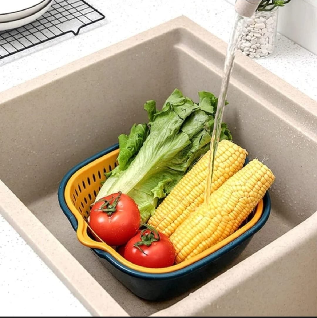 Double Layer Drain Basket (Strainer Bowl)